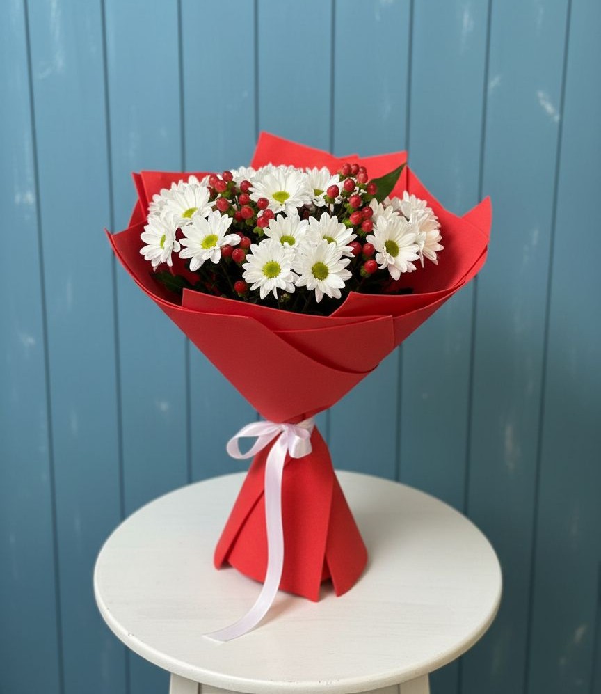 Букет цветов из: Хризантемы в Токарёвке