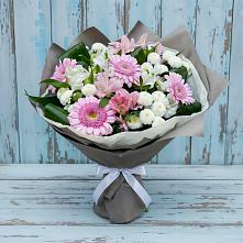 Букет цветов из:  Герберы, Альстромерии и Хризантемы #REPLACE_PRED# Токарёвке