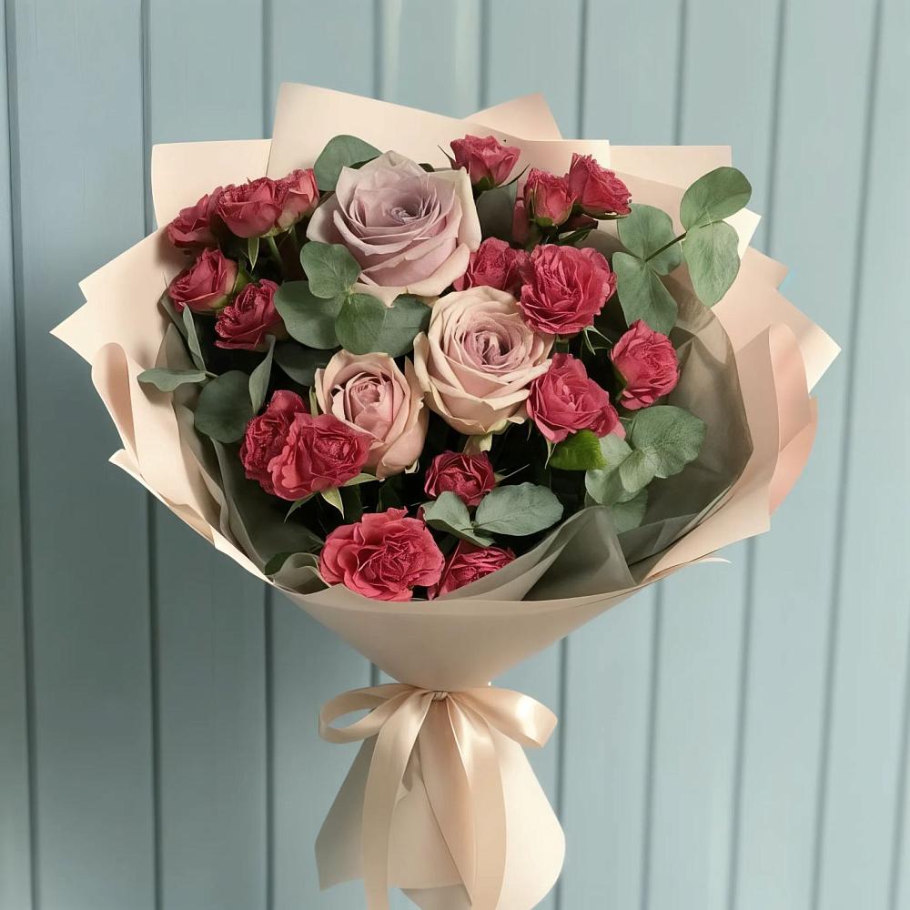 Букет цветов из: Гвоздики и Розы в Токарёвке