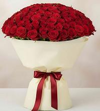 Букет 101 Красная роза Милано в Токарёвке
