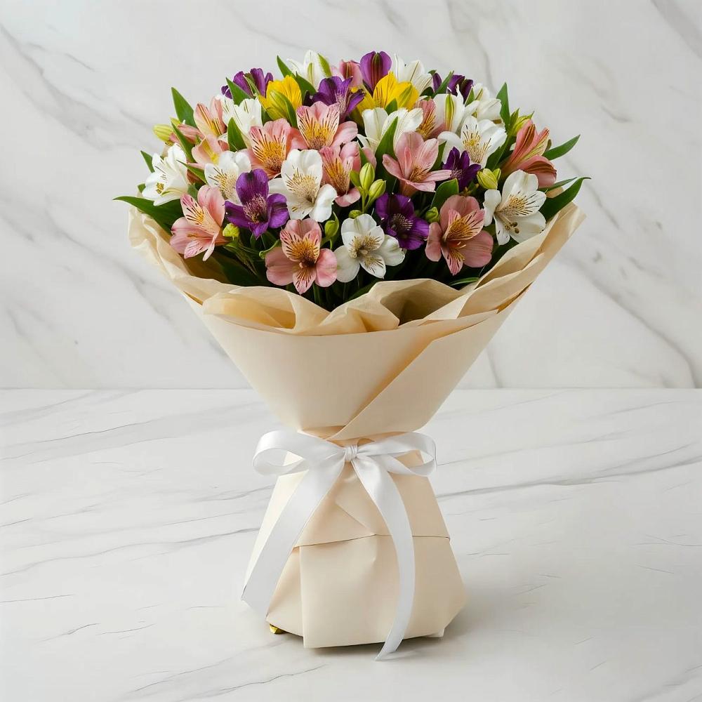 Букет цветов из: Альстромерии в Токарёвке