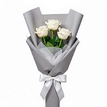 Букет 3 белые розы #REPLACE_PRED# Токарёвке