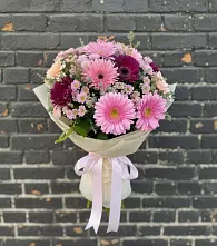 Букет цветов из:  Герберы и Хризантемы #REPLACE_PRED# Токарёвке