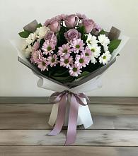Букет цветов из:  Хризантемы и Розы в Токарёвке