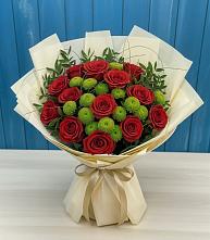 Букет цветов из:  Розы и Хризантемы в Токарёвке