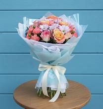 Букет цветов из:  Хризантемы и Розы в Токарёвке