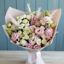 Букет цветов из:  Альстромерии и Розы #REPLACE_PRED# Токарёвке